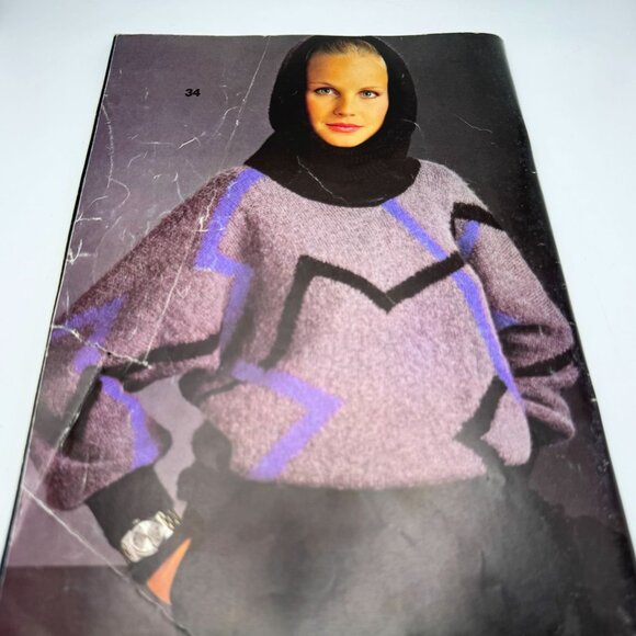 Vtg 83 Phildar Mailles Fashion Knitting Magazine France Mohair Sweaters Cardigan - Picture 4 of 14